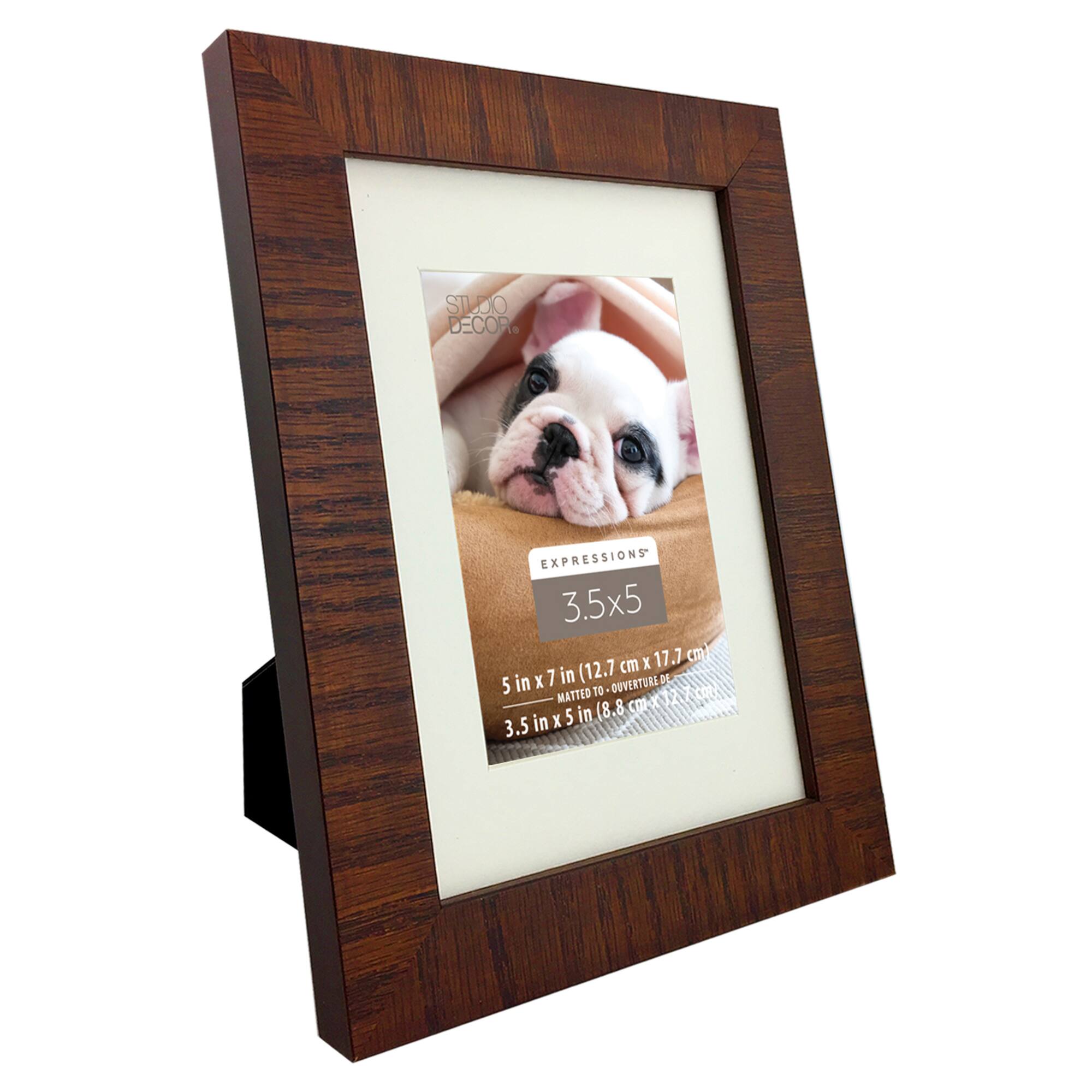 Expressions™ 3.5" x 5" Espresso Rustic Frame with Mat by Studio Décor®